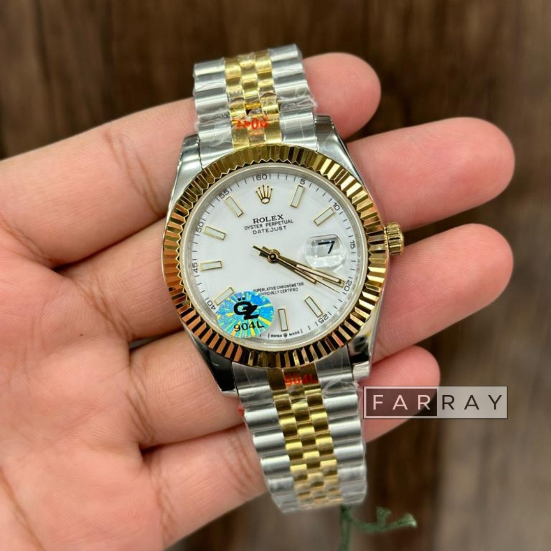 Automatic Date Just Watch Golden Silver White