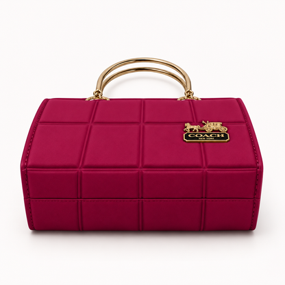 COACH - Grid Red Top Handle Bag