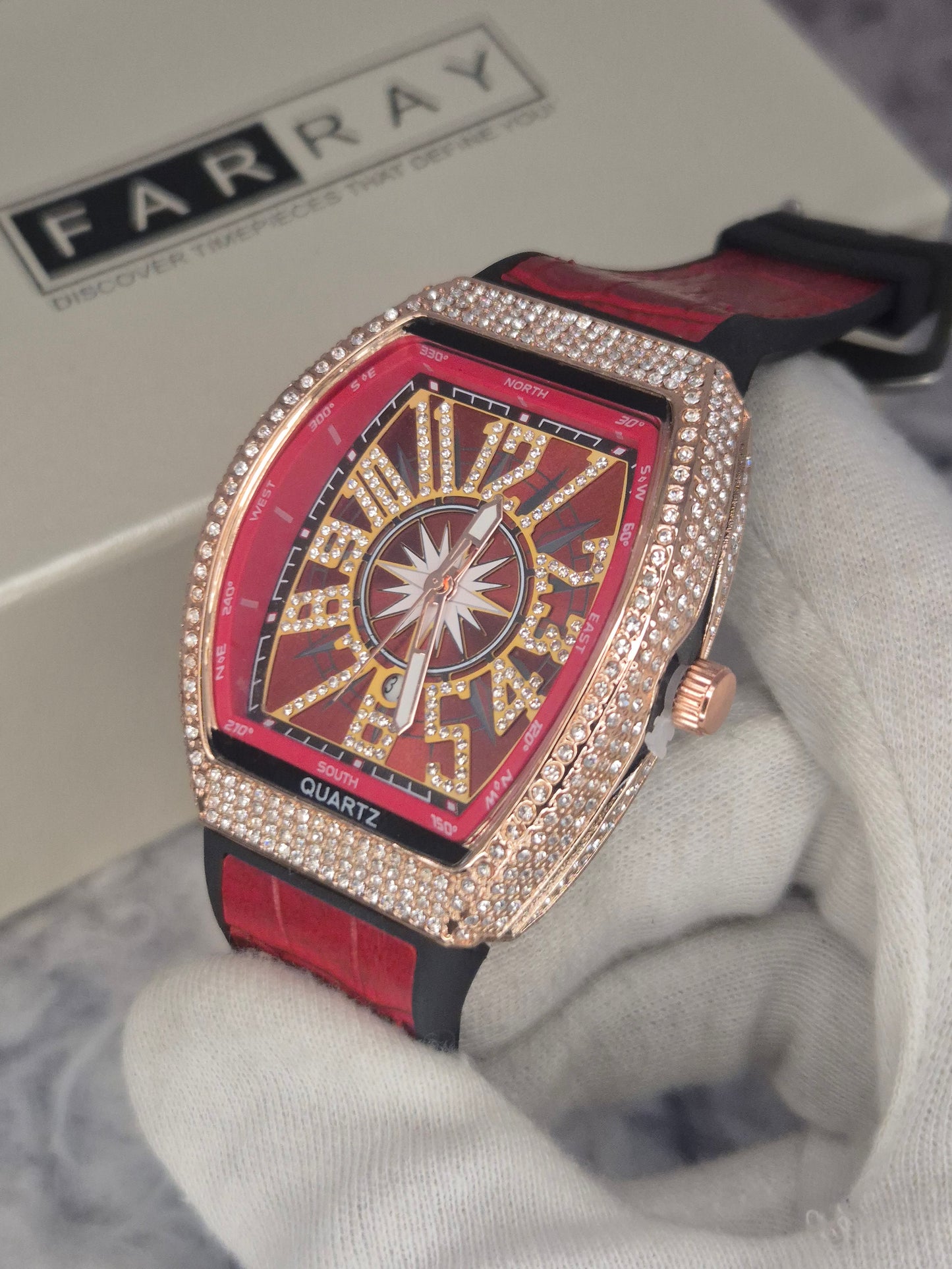 FRANCK MULLER - Iced Vanguard Strap Watch
