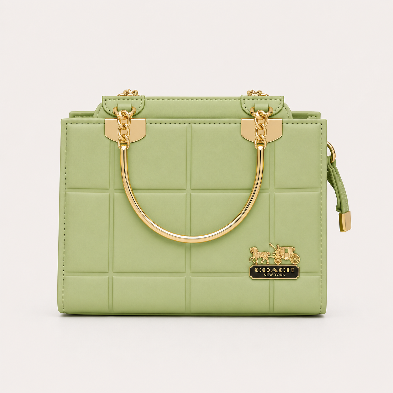 COACH - Grid Pistachio Top Handle Bag
