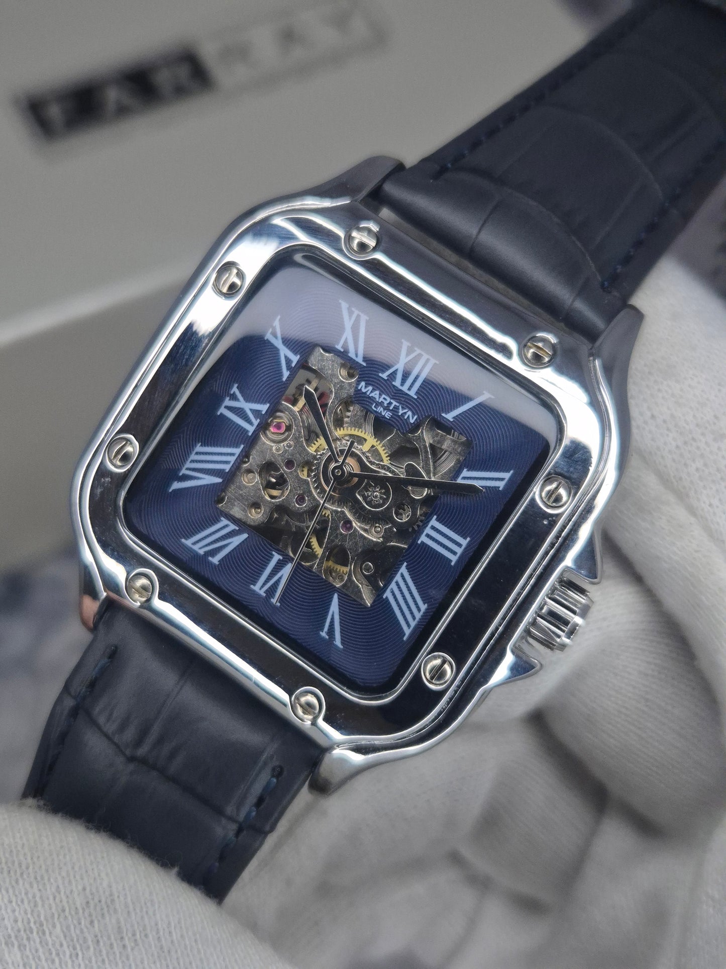 MARTYN LINE - Automatic Skeleton Leather Watch