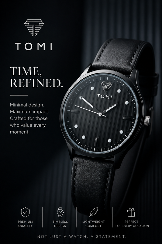 Tomi Leather Strap Watch