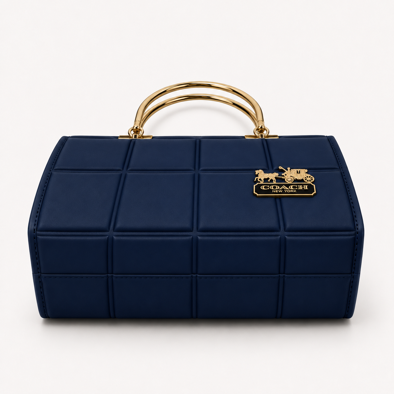 COACH - Grid Blue Top Handle Bag