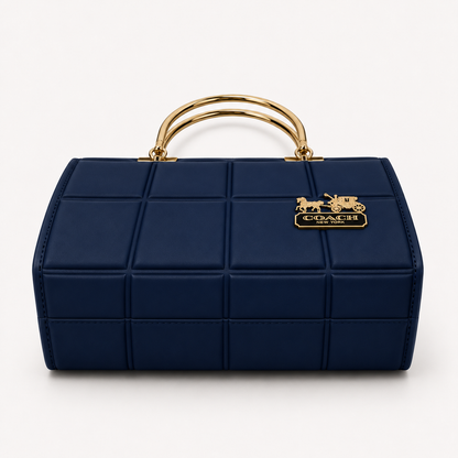 COACH - Grid Blue Top Handle Bag