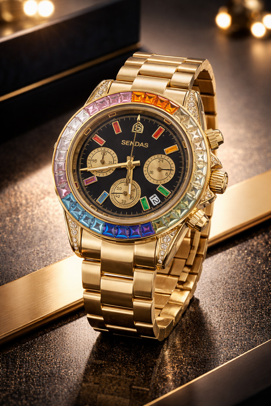 SENDAS - Chronograph Date Chain Watch