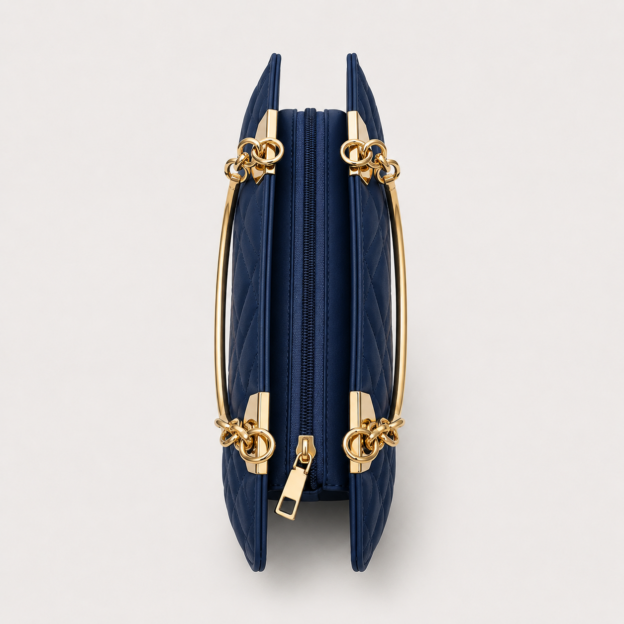 COACH - Grid Blue Top Handle Bag