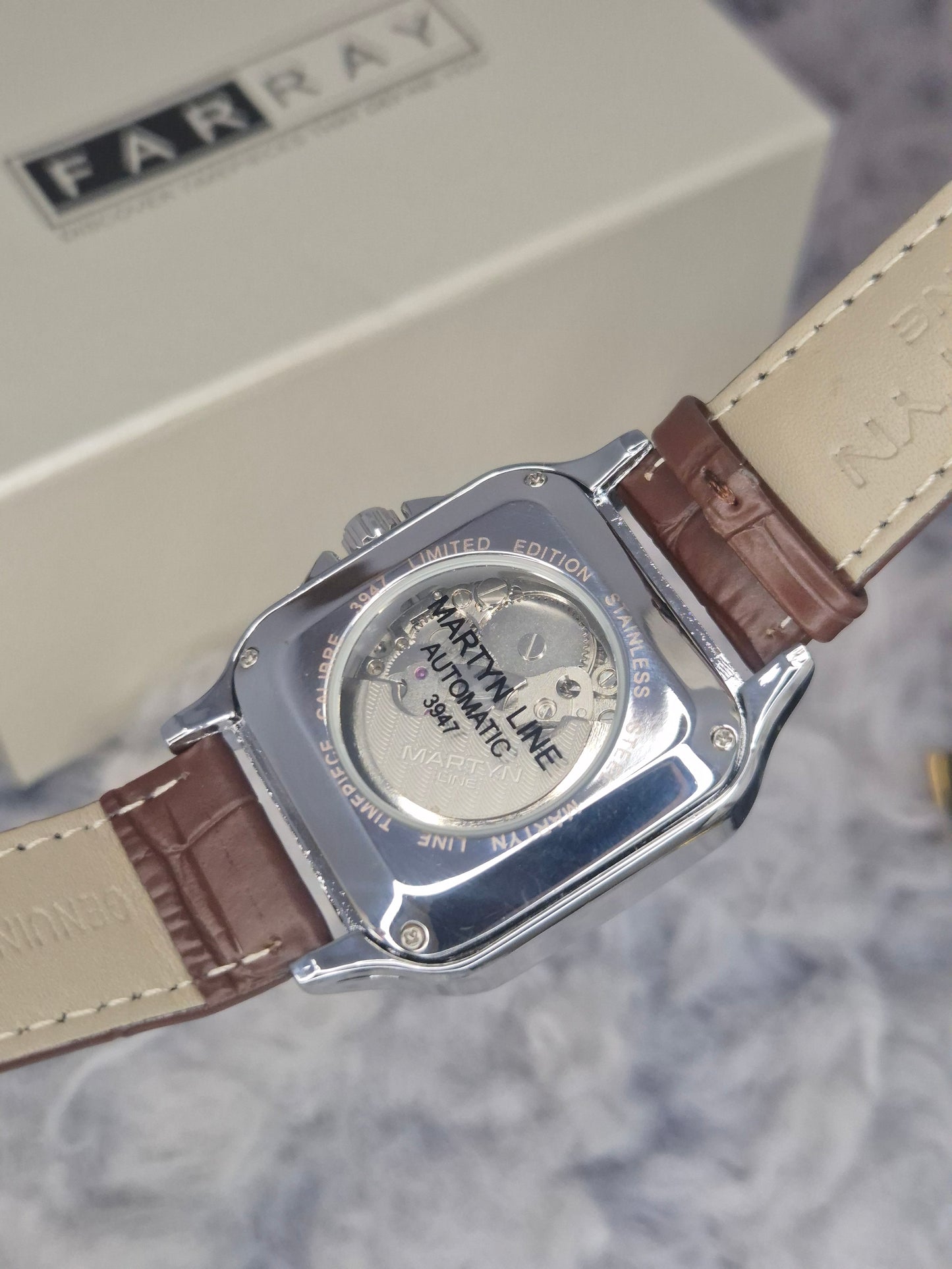 MARTYN LINE - Automatic Skeleton Leather Watch