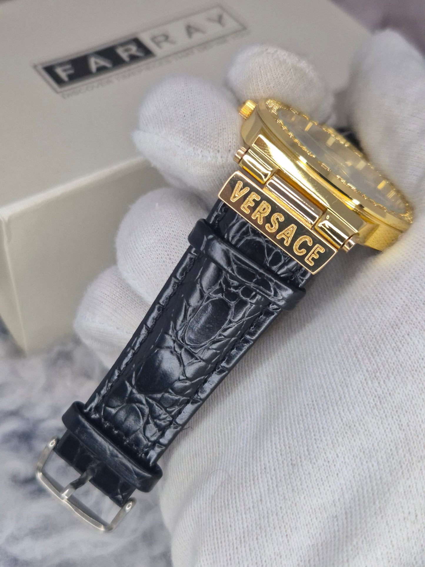 VERSACE - Royale Leather Watch