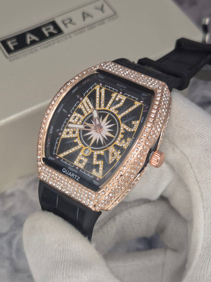 FRANCK MULLER - Iced Vanguard Strap Watch