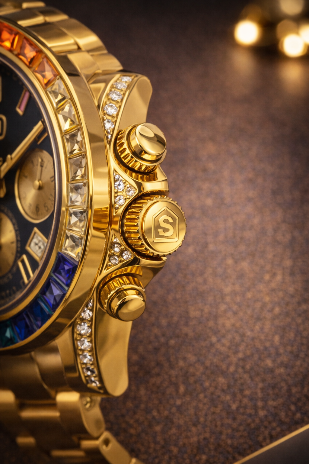 SENDAS - Chronograph Date Chain Watch