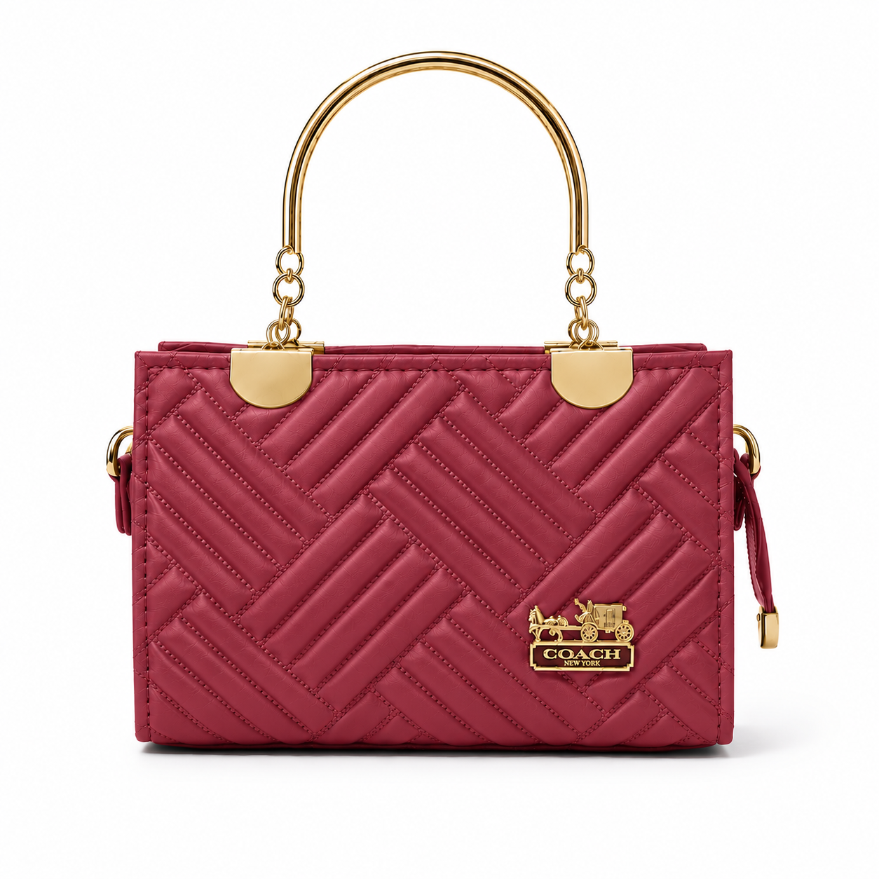COACH - 2-in-1 Red Top Handle Bag