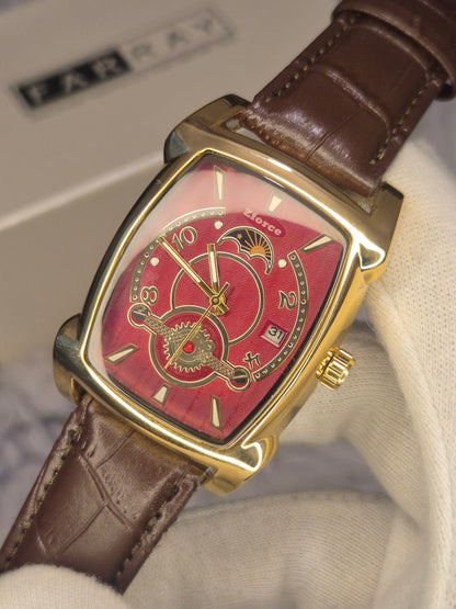 Vintage Tank Leather Strap Watch