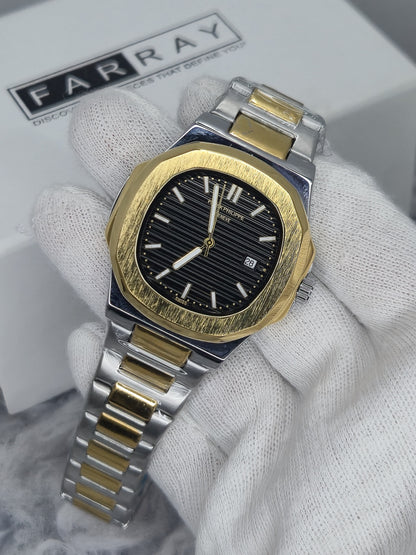 PP Textured Bezel Date Watch