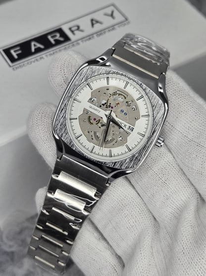 RICK Skeleton Design Date Watch
