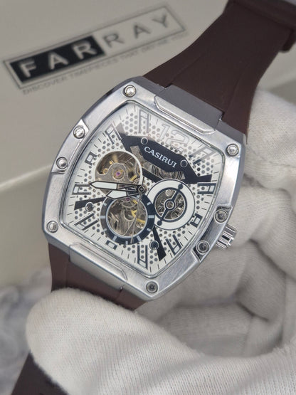 Casirui Automatic Skeleton Strap Watch