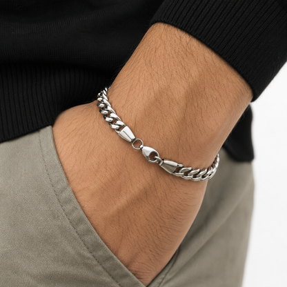 Crub Chain Silver Braclet