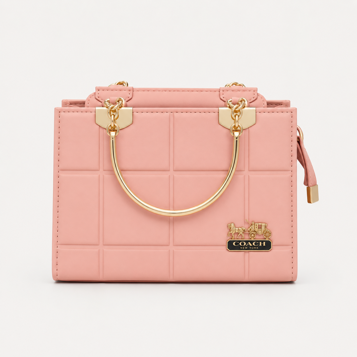 COACH - Grid Pink Top Handle Bag