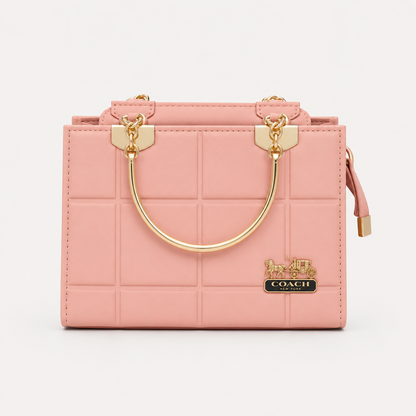 COACH - Grid Pink Top Handle Bag