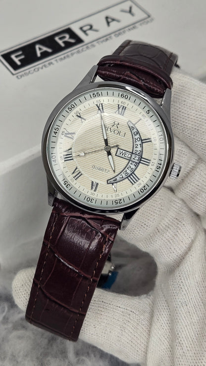 Rivoli Day-Date Strap Watch