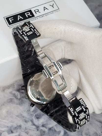 AP Iced Out Date Chain Watch