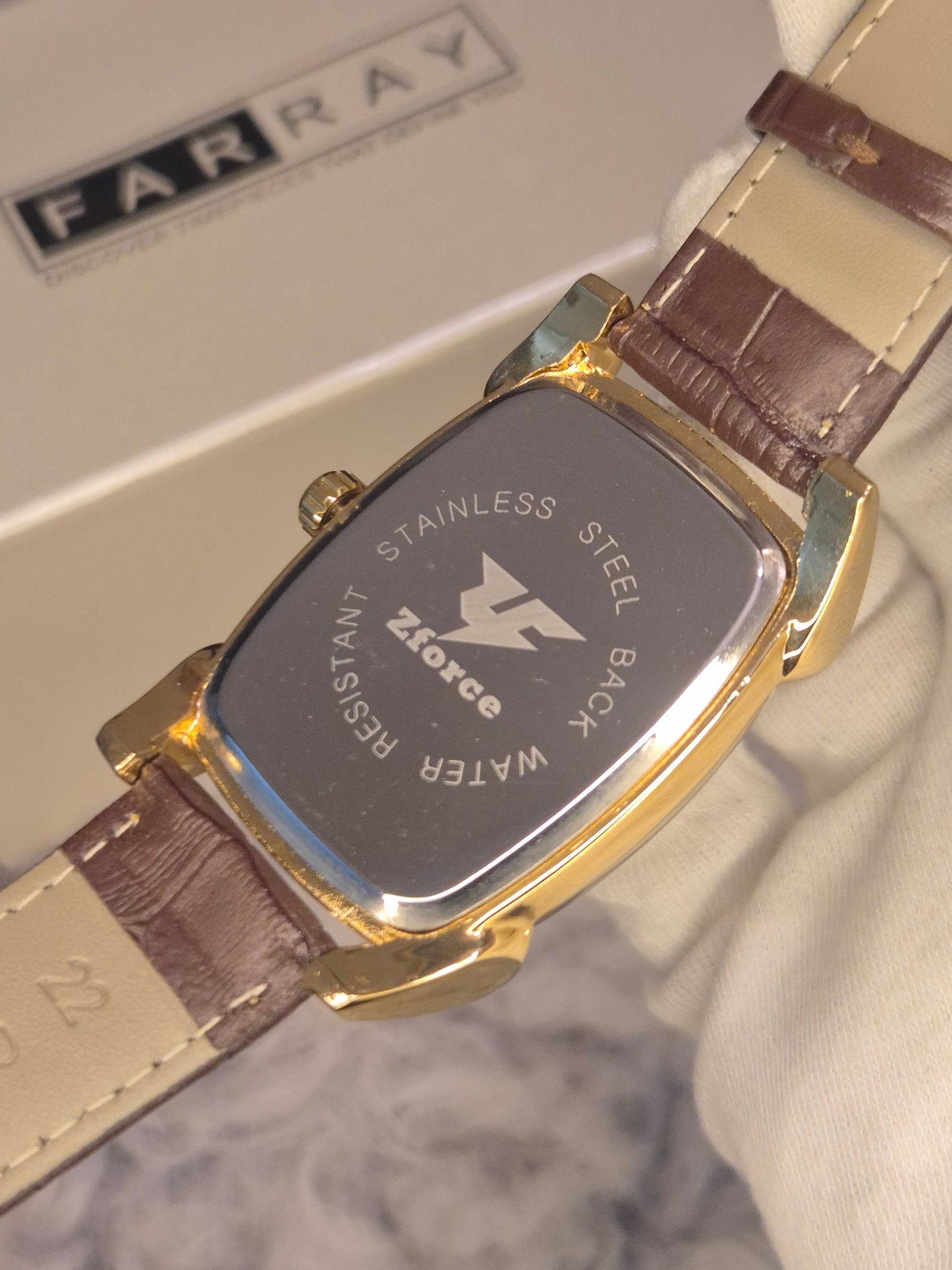 Vintage Tank Leather Strap Watch