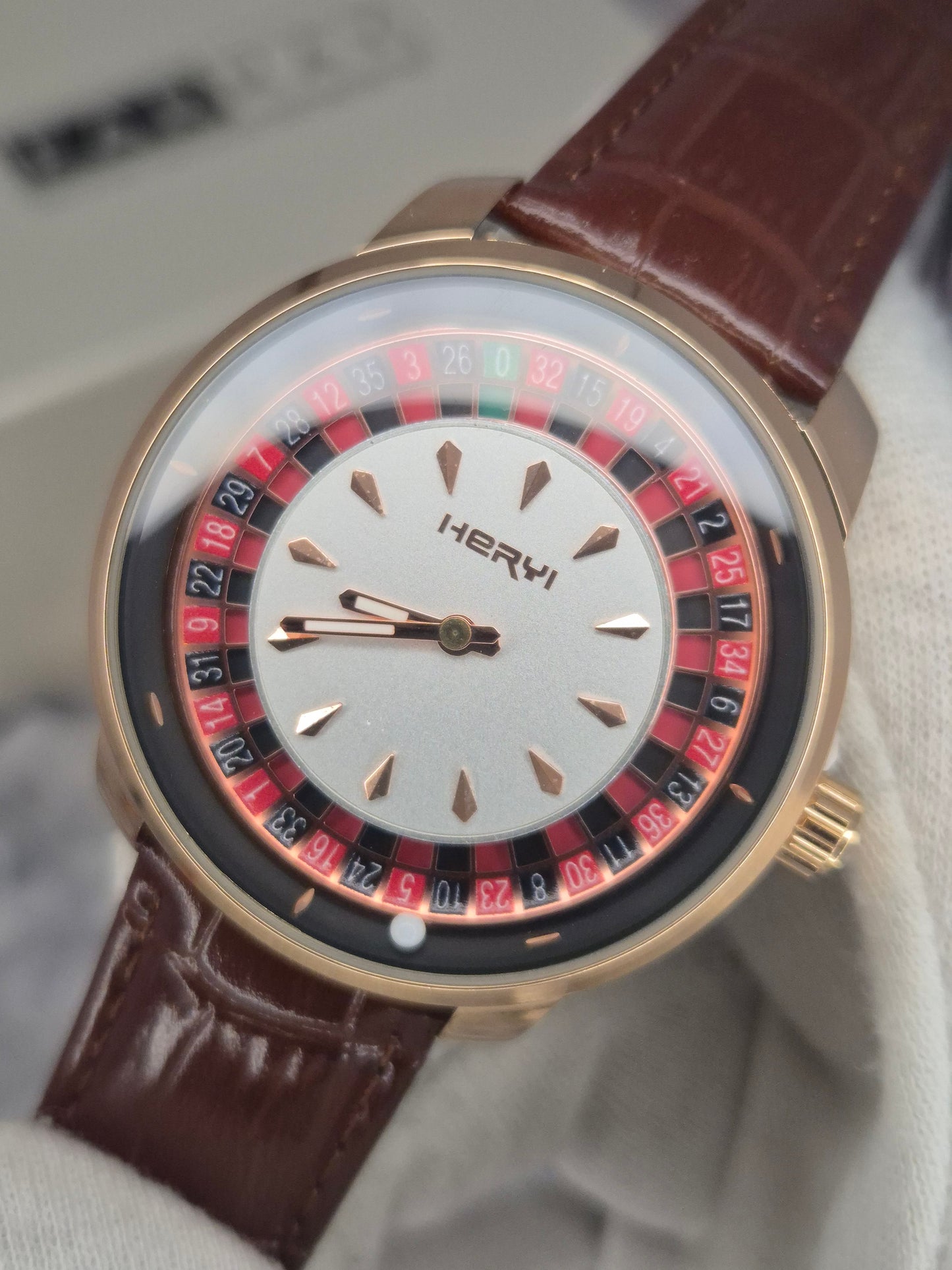 HERYI - Moving Casino Leather Watch